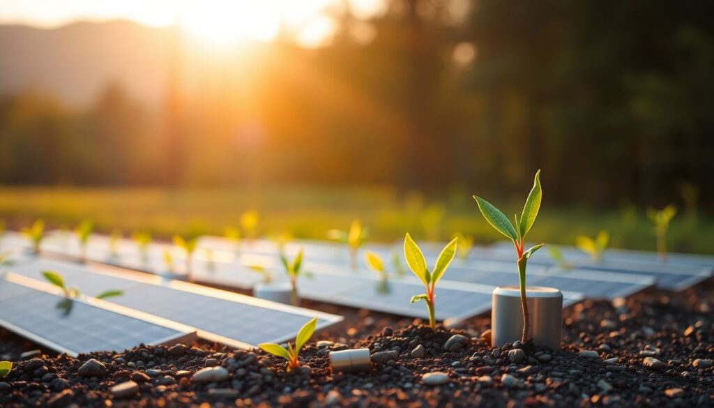 Инвестиции в акции компаний, связанных с возобновляемой энергией. - иллюстрация