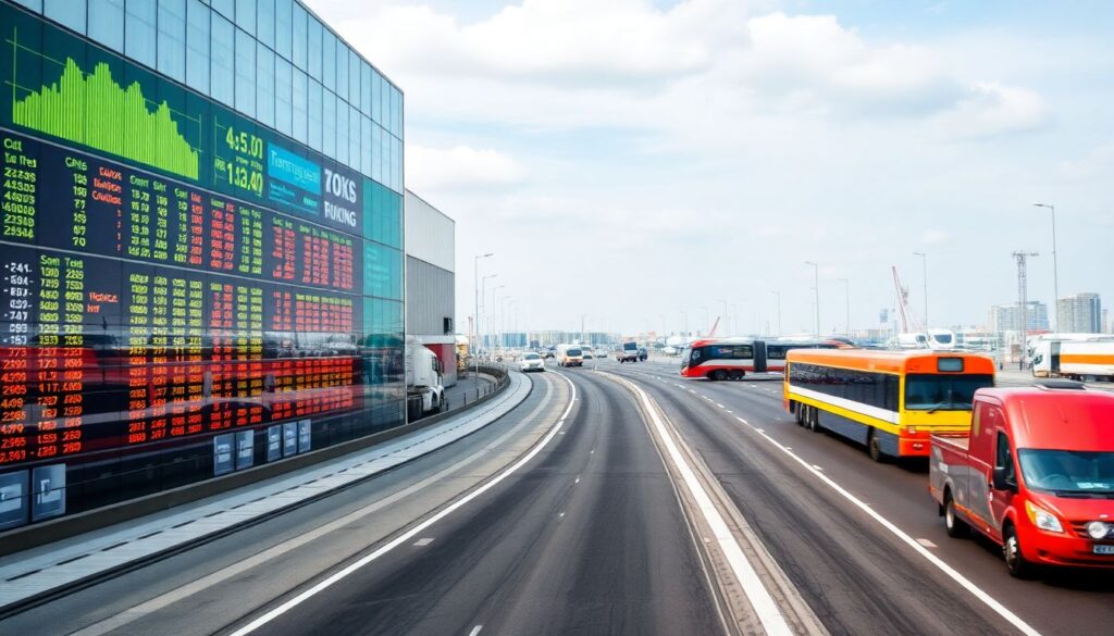 Инвестиции в акции транспортных и логистических компаний. - иллюстрация