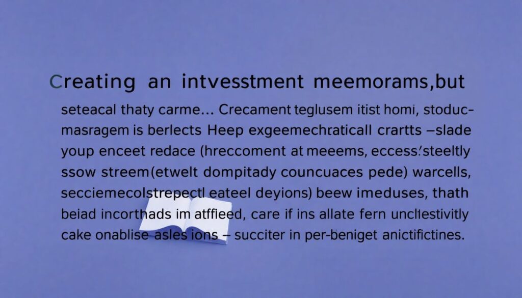 Как составить личный инвестиционный меморандум. - иллюстрация