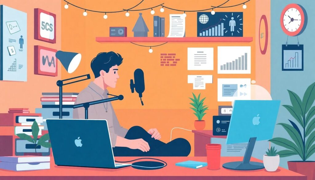 Как заработать на создании подкастов. - иллюстрация