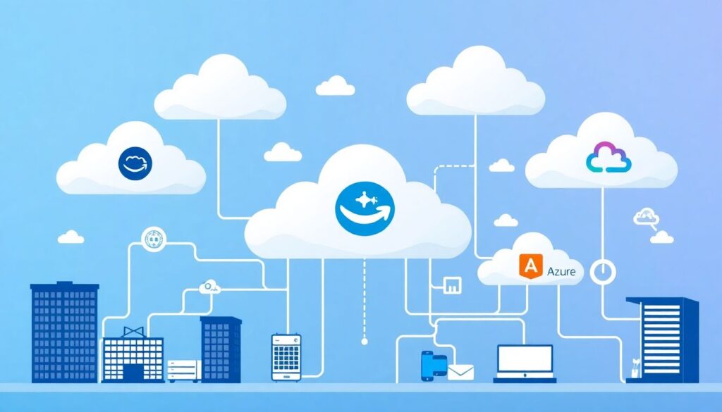 Инвестиции в акции компаний, занимающихся облачными технологиями. - иллюстрация