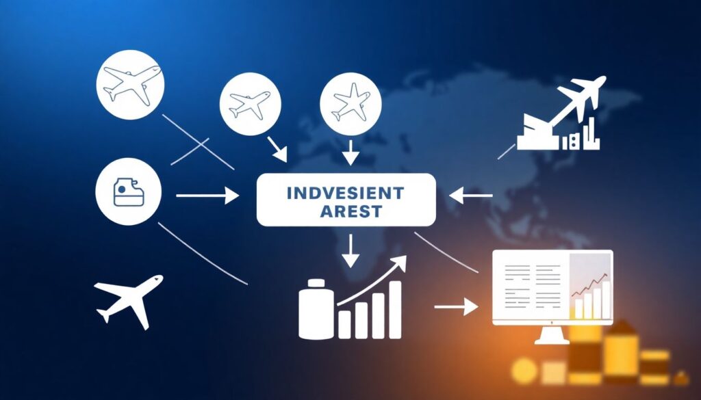 Инвестиции в акции компаний, работающих в сфере туризма. - иллюстрация