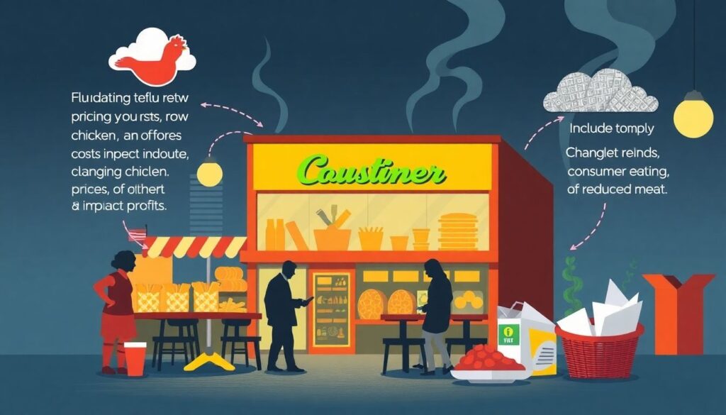 Инвестиции в акции ресторанов и сетей быстрого питания. - иллюстрация