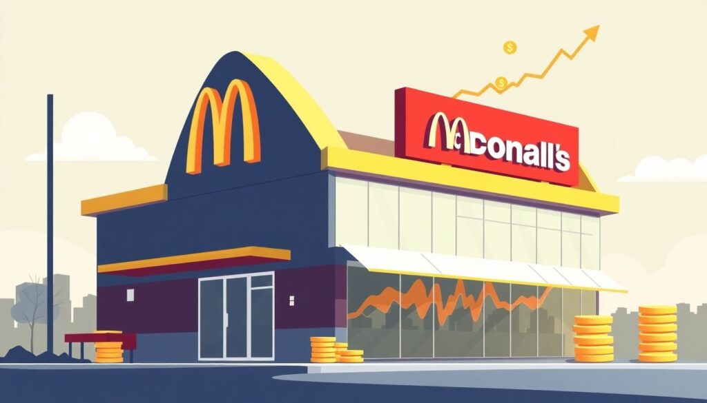 Инвестиции в акции ресторанов и сетей быстрого питания. - иллюстрация