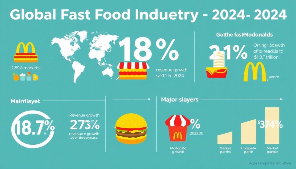 Инвестиции в акции ресторанов и сетей быстрого питания. - иллюстрация