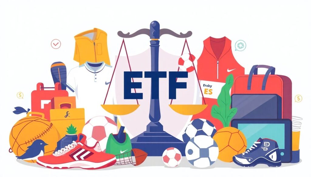 Инвестиции в акции компаний, производящих спортивные товары. - иллюстрация