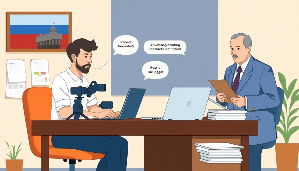 Налоги для блогеров и инфлюенсеров. - иллюстрация