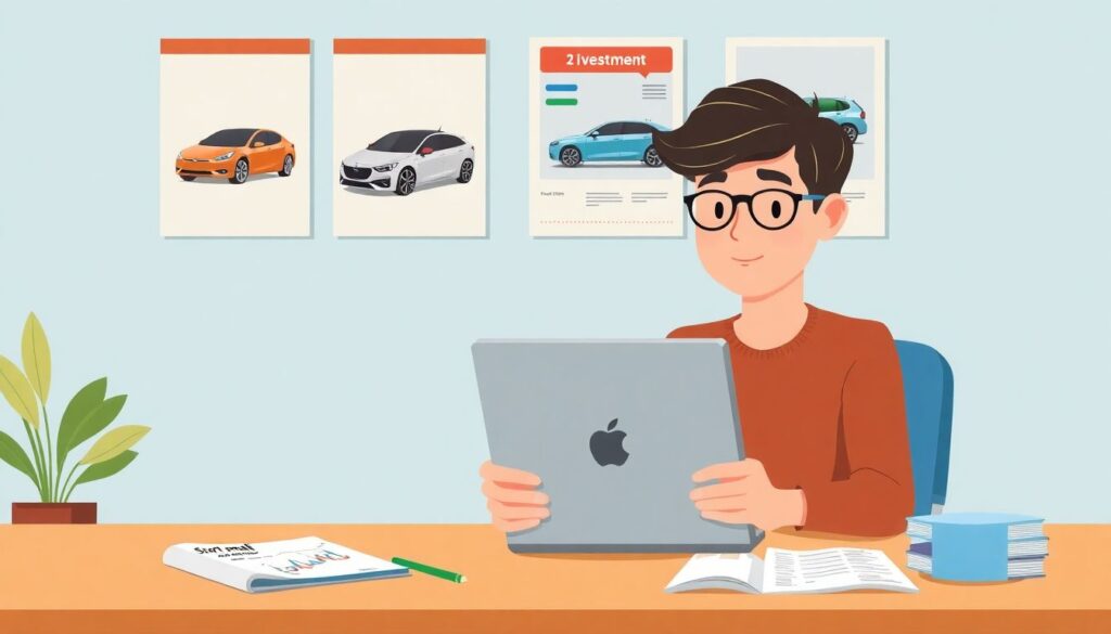 Инвестиции в акции компаний, производящих электромобили. - иллюстрация