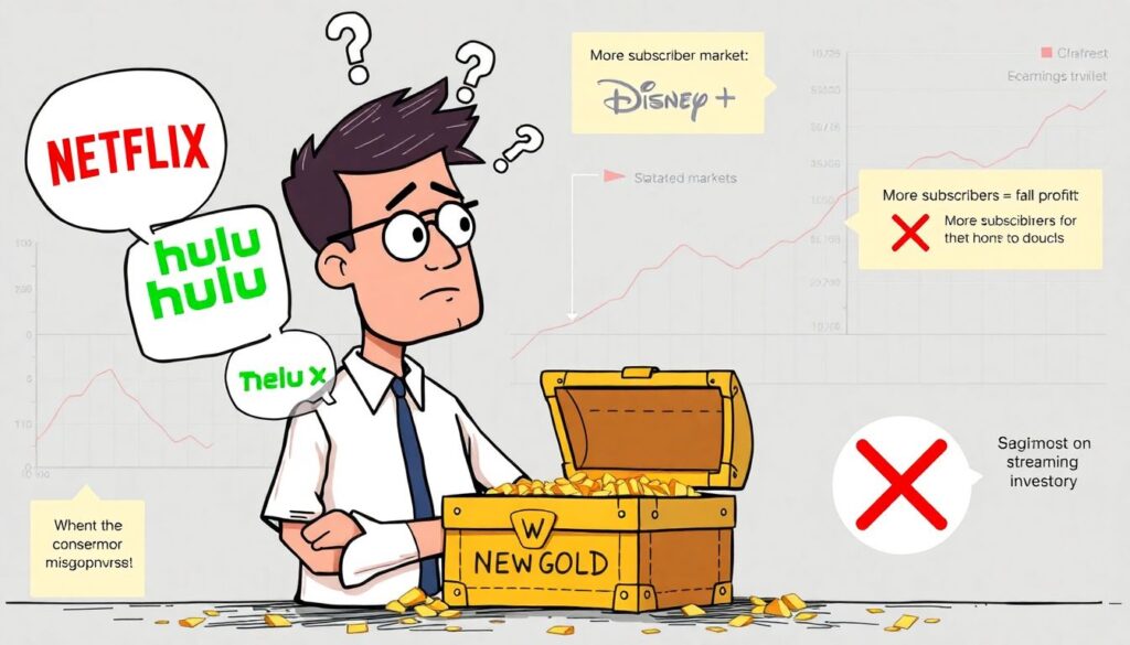 Инвестиции в акции стриминговых сервисов. - иллюстрация