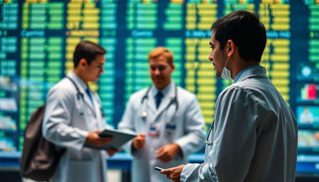 Инвестиции в акции компаний из сектора здравоохранения. - иллюстрация