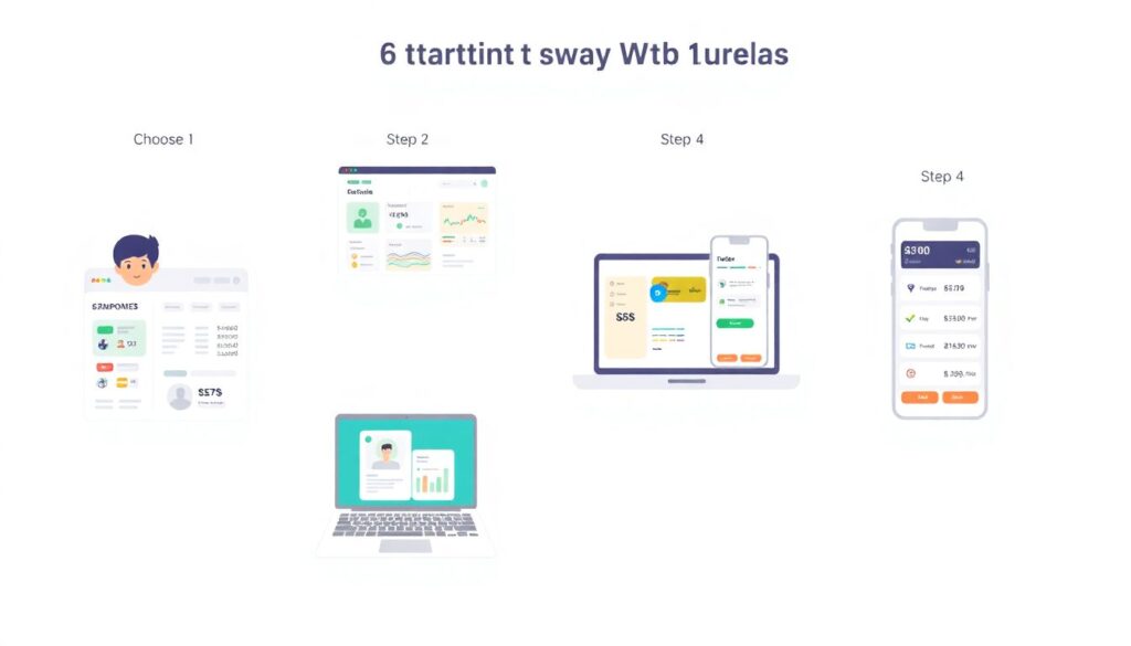 Инвестиции в акции компаний, занимающихся разработкой программного обеспечения. - иллюстрация
