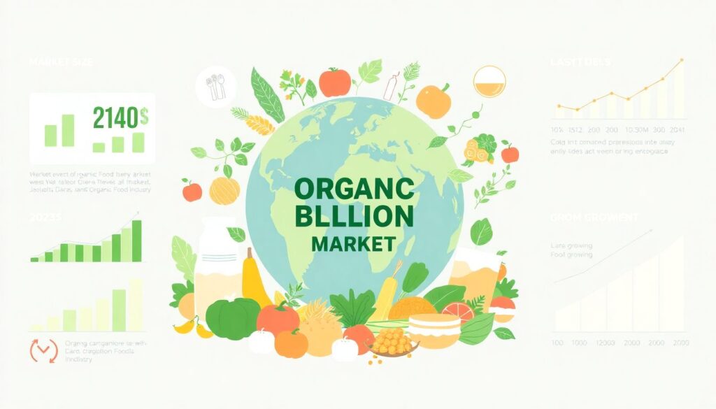 Инвестиции в акции компаний, производящих органические продукты. - иллюстрация