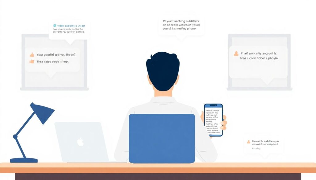 Как заработать на услугах по созданию субтитров для видео. - иллюстрация