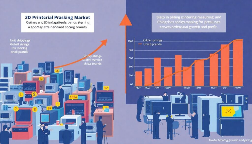 Инвестиции в акции компаний, занимающихся 3D-печатью. - иллюстрация