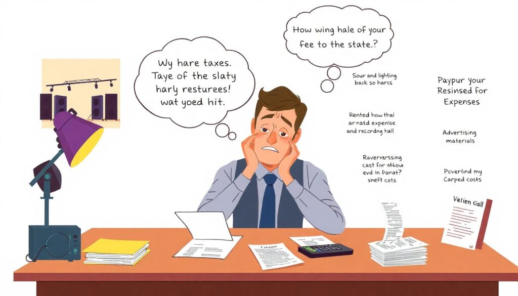 Налоги для ведущих мероприятий. - иллюстрация